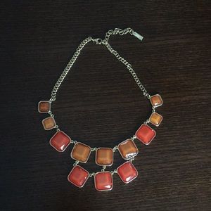 Coral and pink statement necklace
